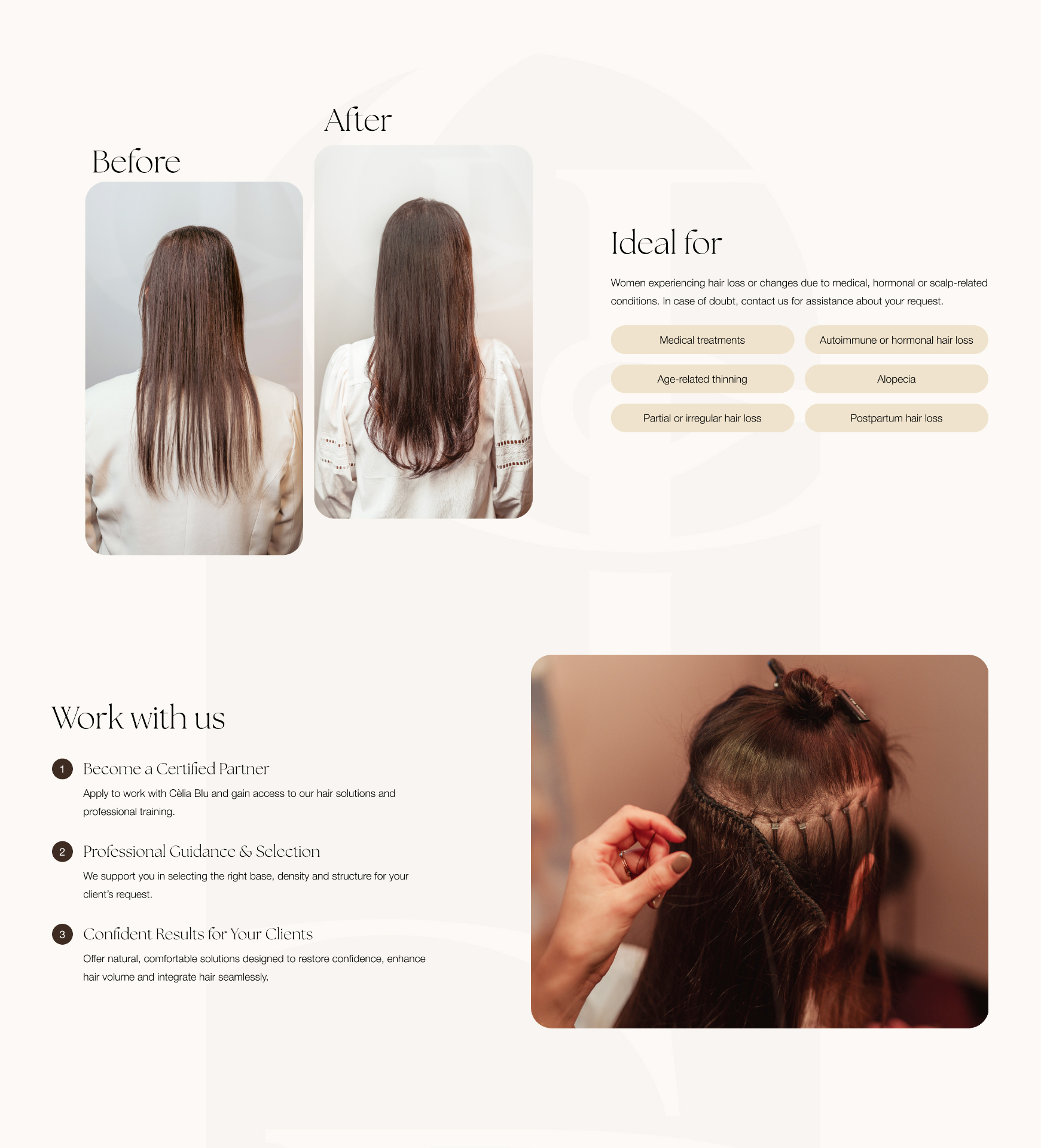 A solution landing page explaining suitability and detailed information