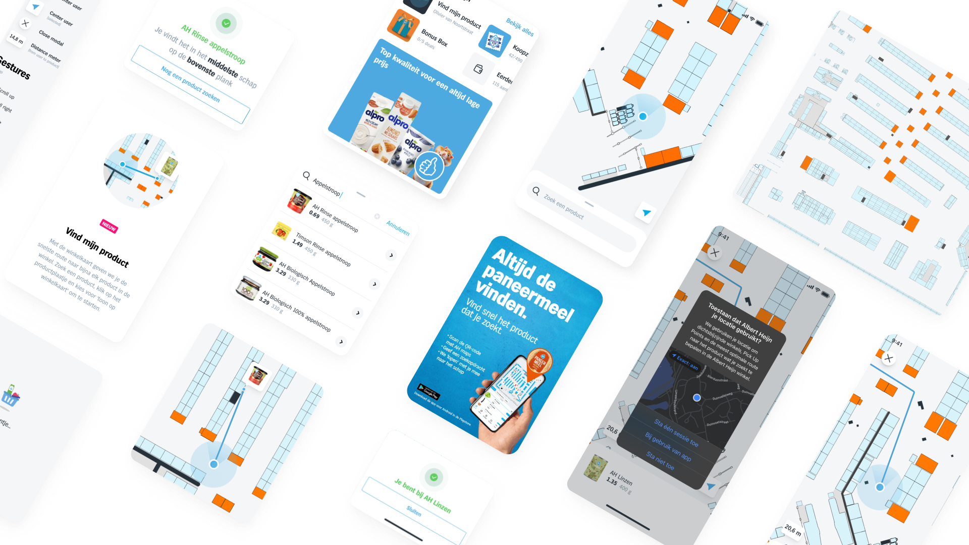 Final showcase of the Find My Product interface concepts
